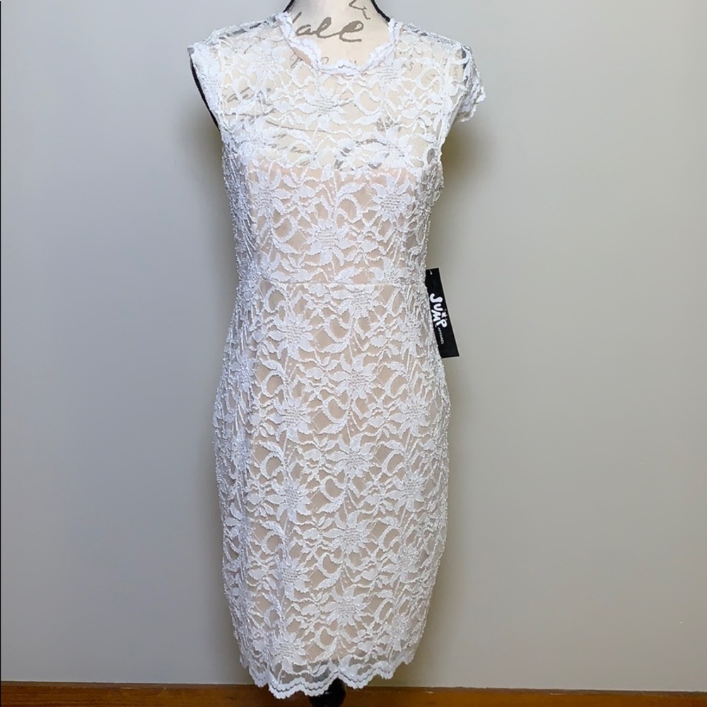 Jump Apparel Juniors White Lace Dress